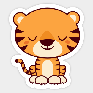 Kawaii Cute and Adorable Tiger Sticker